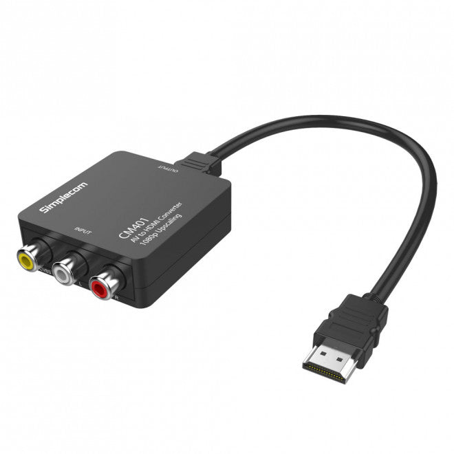 Simplecom CM401 Composite AV CVBS 3RCA to HDMI Video Converter 1080p Upscaling Simplecom CM401 Composite AV CVBS 3RCA to HDMI Video Converter 1080p Upscaling